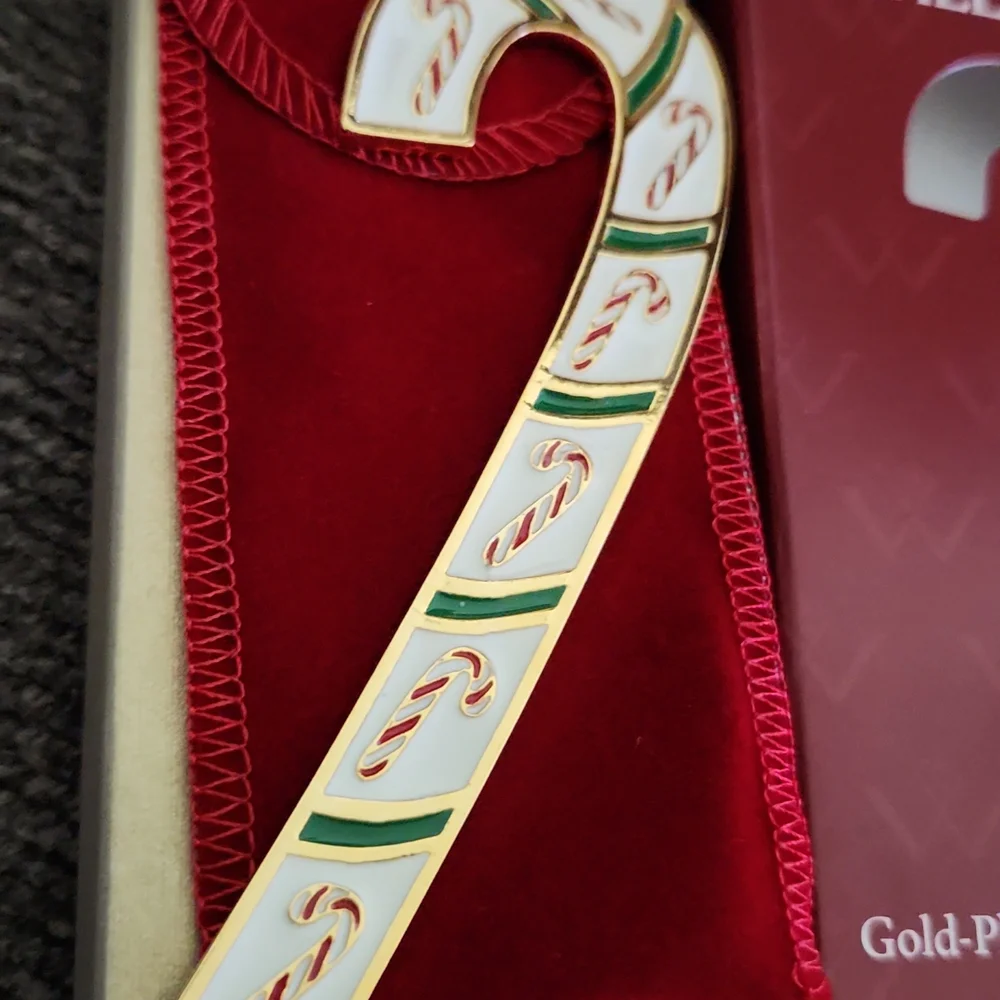 Wallace 2021 Gold-Plated Candy Cane Ornament